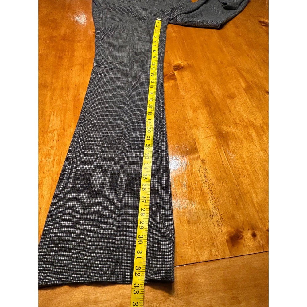 Halogen Womens Black White Micro Check Dress Pants Size 0 Wide Leg Trousers - Picture 5 of 10